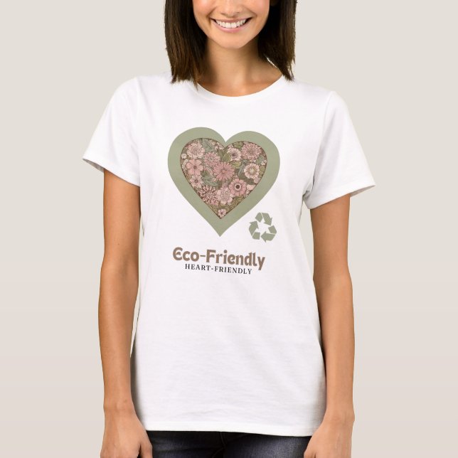 T-shirt Amour Éco et Coeur (Devant)