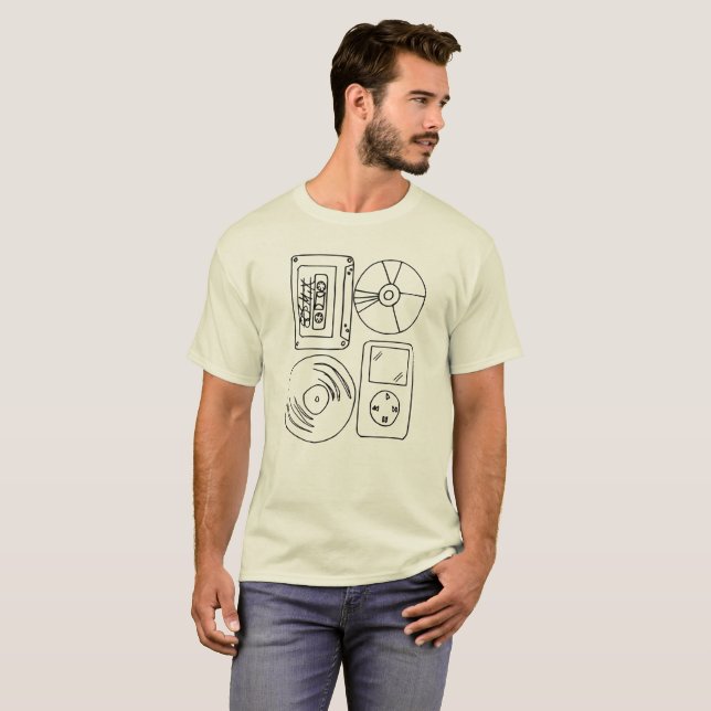 T-shirt Amour écouter de la musique Dessin graphique primi (Devant entier)
