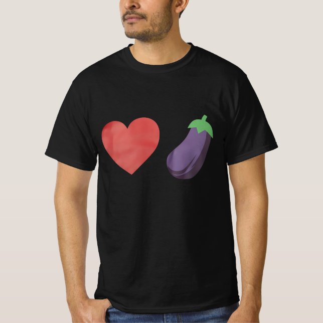 T-shirt Amour Eggplant Funny Gay Pride LGBTQ (Devant)
