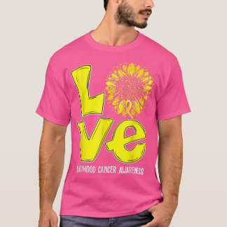T-shirt Amour Enfance Cancer Sensibilisation Sunflower Gol