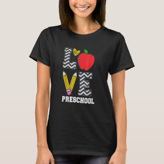 T-shirt Amour Enseignant de maternelle pré-K