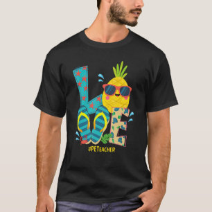 T-shirt Amour Enseignant Éducation physique Ananas Été B
