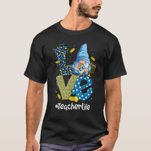 T-shirt Amour Enseignant Vie Leopard Gnome Happy Chanukah 