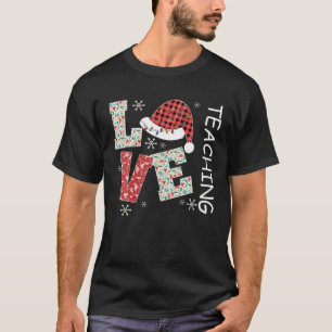 T-shirt Amour Enseigner Santa Hat Noël Pajama Family Co