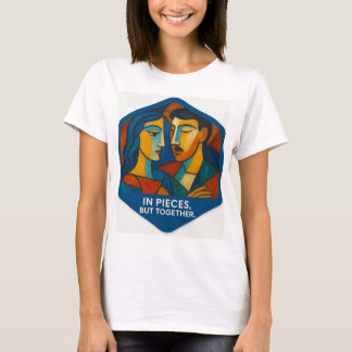 T-shirt amour ensemble, art de l'amour cubiste