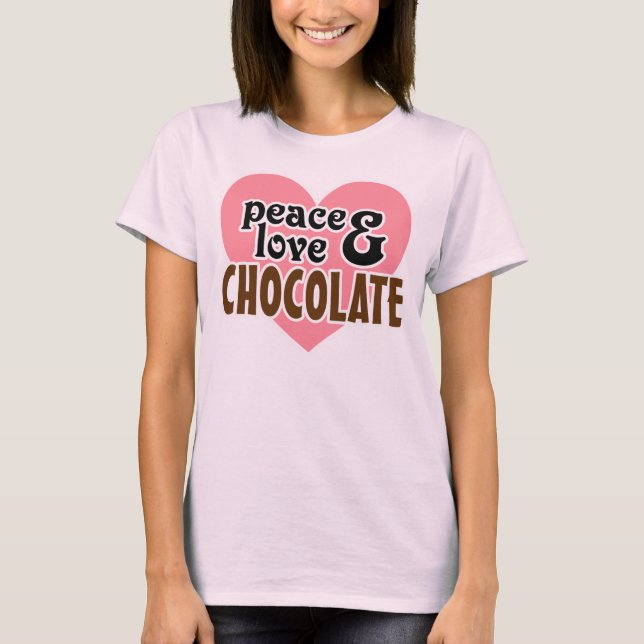 T-shirt Amour et chocolat de paix (Devant)