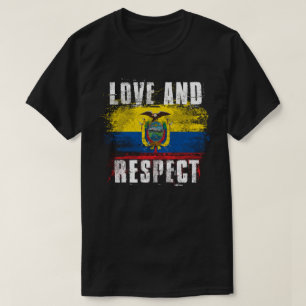 T-shirt Amour et fierté d'Ecuadorian de drapeau   de