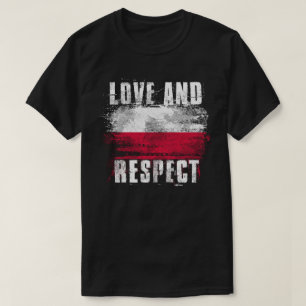 T-shirt Amour et fierté T de polonais de drapeau de la