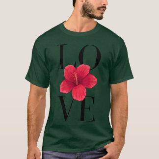 T-shirt Amour et fleur adorable amateurs et couples cadeau