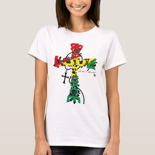 T-SHIRT AMOUR ET PEACE-CROSS (Devant)