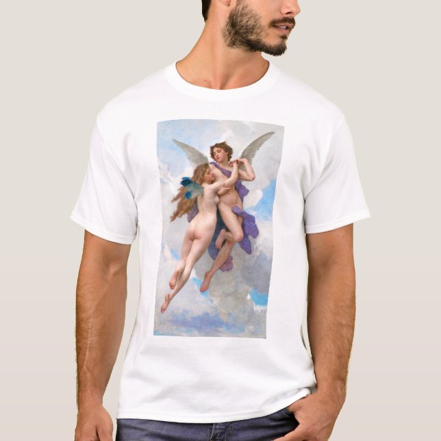 T-shirt Amour et Psyché, Bouguereau (Devant)