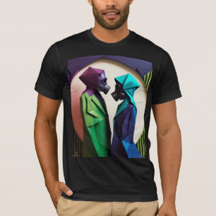 T-shirt AMOUR ET RÉSISTANCE Origami Vibrant
