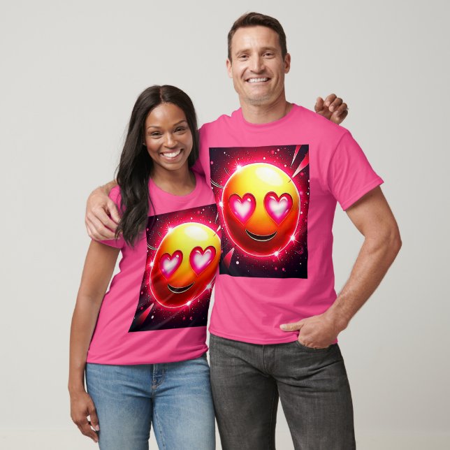 T-shirt Amour Étincelle Coeurs Emoji (Unisexe)
