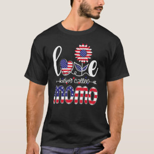 T-shirt Amour Être Appelé Momo Sunflower Américain 4ème De