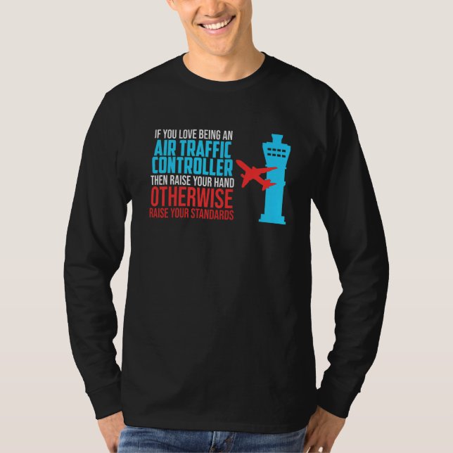 T-shirt Amour Être contrôleur de la circulation aérienne A (Devant)