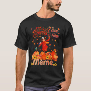 T-shirt Amour Être Mème Thanksgiving Automne Scarecrow Pum