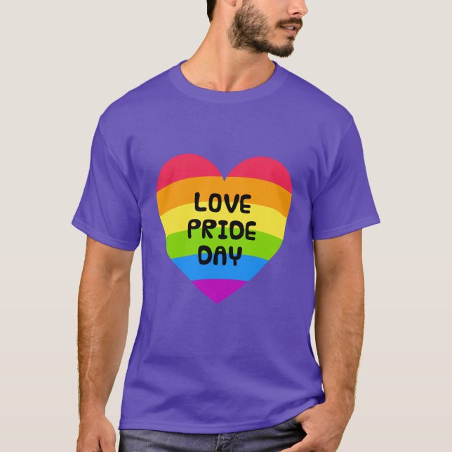 T-shirt Amour Fierté Jour mauve hommes (Devant)