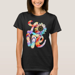 T-shirt Amour Flip Flop Saison été Matching Vacances