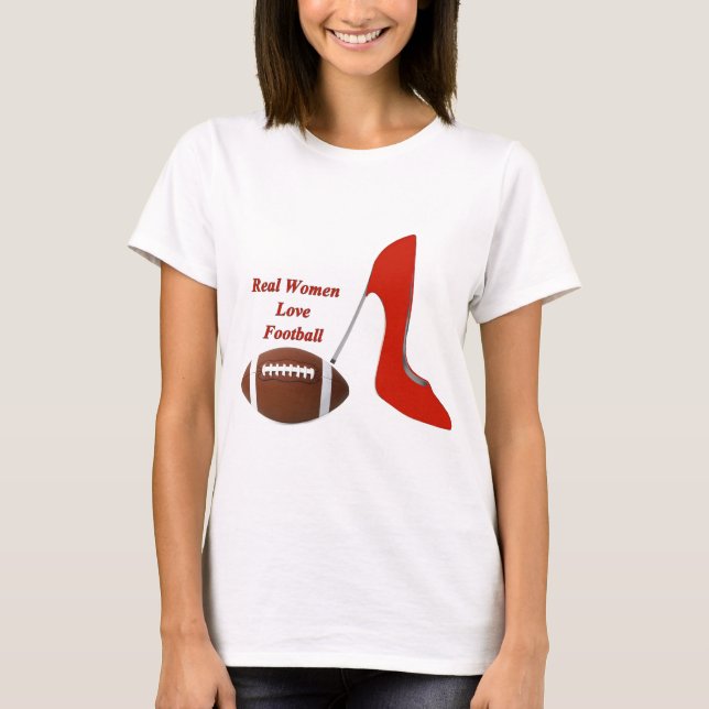 T-shirt amour football.jpg de vraies femmes (Devant)