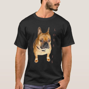 T-shirt Amour French Bulldog Frenchie Maman Papa Chien Chi