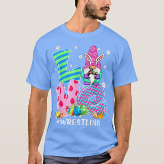 T-shirt Amour Gnome Bunny Joueur de lutte Gnome Lover Est
