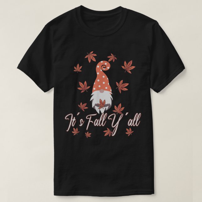 T-shirt Amour Gnome Thanksgiving Joyeux automne automne Ya (Design devant)