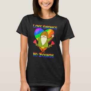 T-shirt Amour Gnomes Pas De Frontières Lgbt Communauté Sen