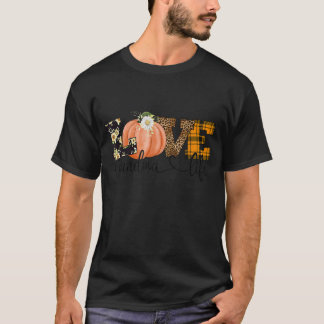 T-shirt Amour Grandma Vie Fleur Cadeaux d'automne