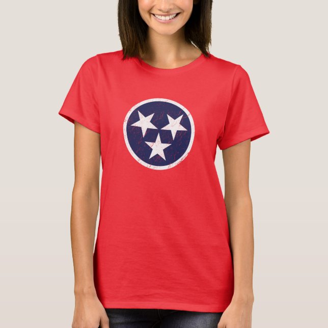 T-shirt Amour grunge de Nashville de drapeau d'état du (Devant)