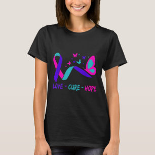 T-shirt Amour Guérison Espoir Cancer du col de l'utérus Gu