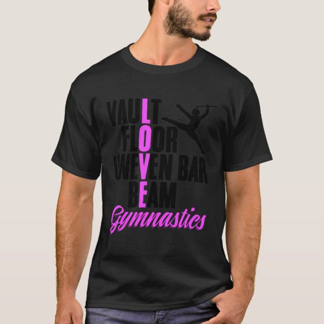 T-shirt Amour Gymnastique Poignée Gymnaste Gymnastique Ent (Devant)