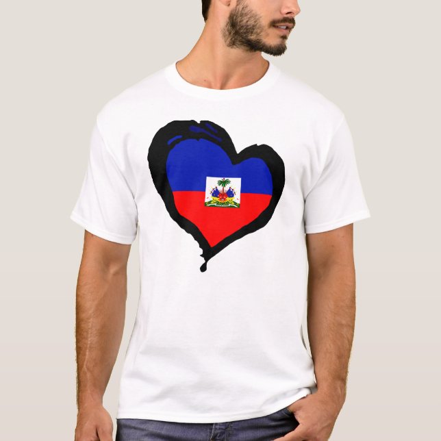 T-shirt amour Haïti de coeur (Devant)