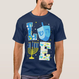 T-shirt Amour Hanoukka Chanukah Menorah Pyjama de la confi