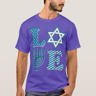 T-shirt Amour Hanoukka Menorah Pajama Chanukah Match de fa