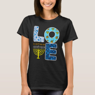 T-shirt Amour Hanukkiah Menorah Juif Hanoukka Chanukah Men