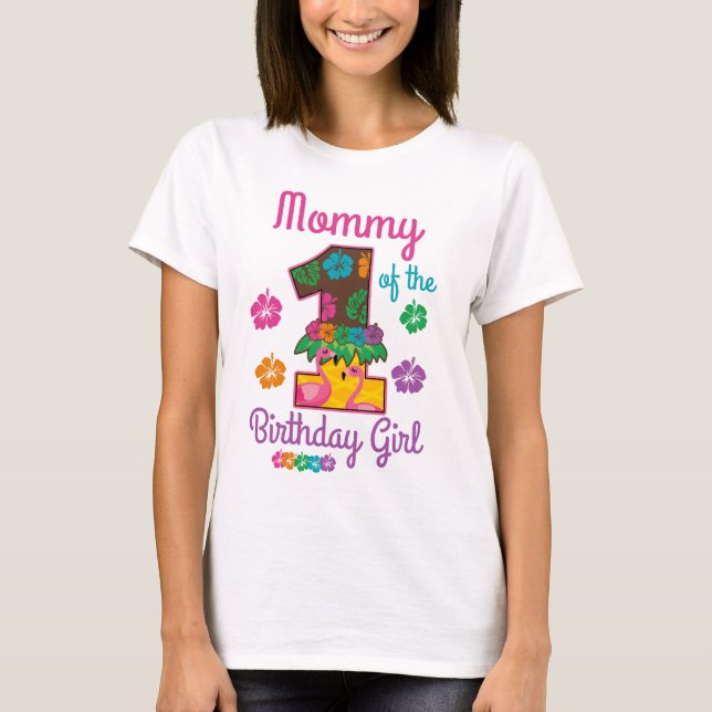 T-shirt Amour hawaïen d'Hawaii Mommy du premier anniversai (Devant)