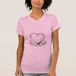 T-shirt Amour indestructible : Coeur Détail Chemise
