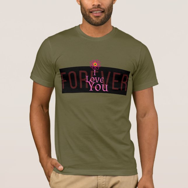 T-shirt Amour infini - Design romantique du coeur atomique (Devant)