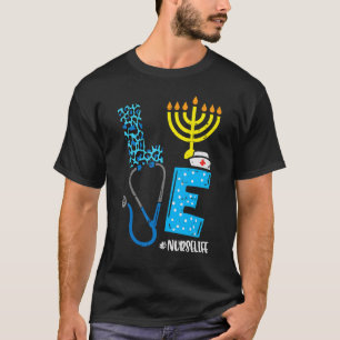 T-shirt Amour Infirmière Hanukkah Infirmières Juives Chanu
