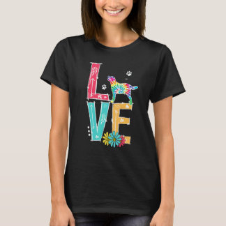 T-shirt Amour Labrador Retriever Tie Dye Labrador Retrieve