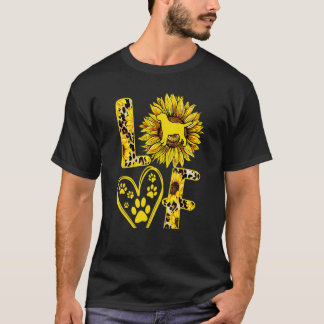 T-shirt Amour Labrador Retriever Tournesol Labrador Chien
