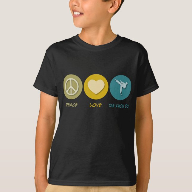 T-shirt Amour le Taekwondo de paix (Devant)
