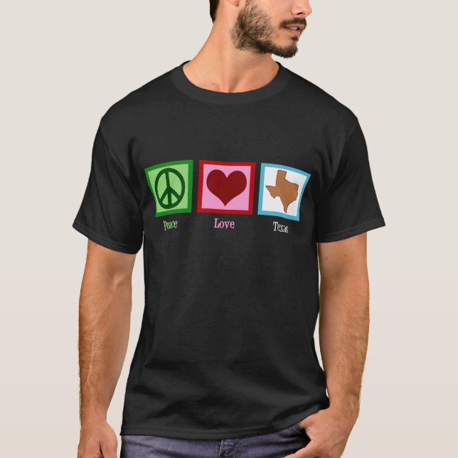 T-shirt Amour le Texas de paix (Devant)