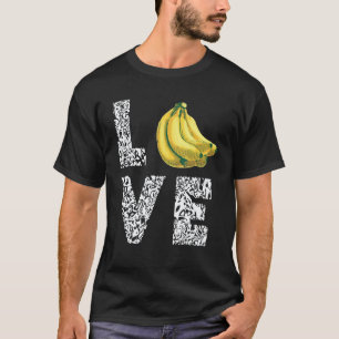T-shirt Amour Léopard Banane Nourriture Végane Été Fruit V