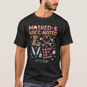 T-shirt Amour Masqué Et Vacciné CNA Infirmière Vie Pâques