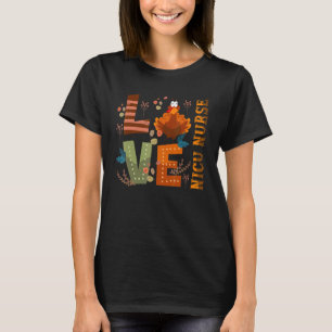 T-shirt Amour Merci Nicu Nurse Turquie Thanksgiving