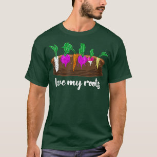T-shirt Amour Mes Racines Légume Agriculture Jardinage Ver