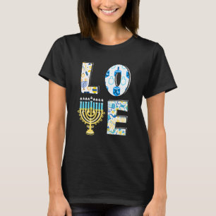 T-shirt Amour mignon Hanoukka Chanukah Menorah Pajama Matc