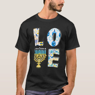 T-shirt Amour mignon Hanoukka Chanukah Menorah Pajama Matc