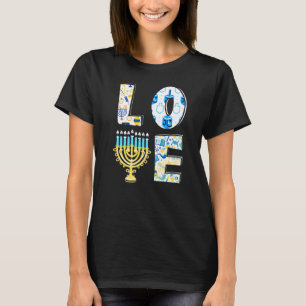 T-shirt Amour mignon Hanoukka Chanukah Menorah Pajama Matc